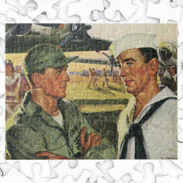 Vintage Patriotische Helden, Militäreinrichtungen Puzzle