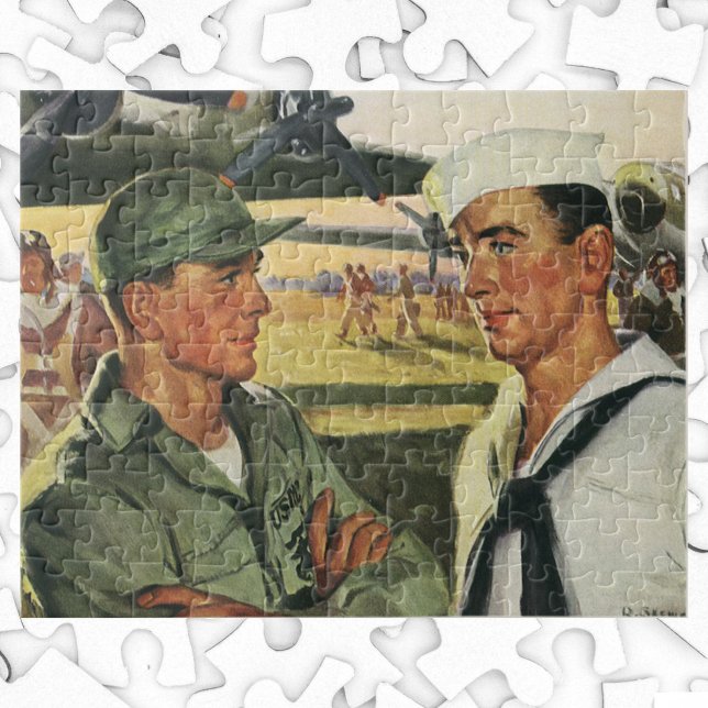 Vintage Patriotische Helden, Militäreinrichtungen  Puzzle (Von Creator hochgeladen)