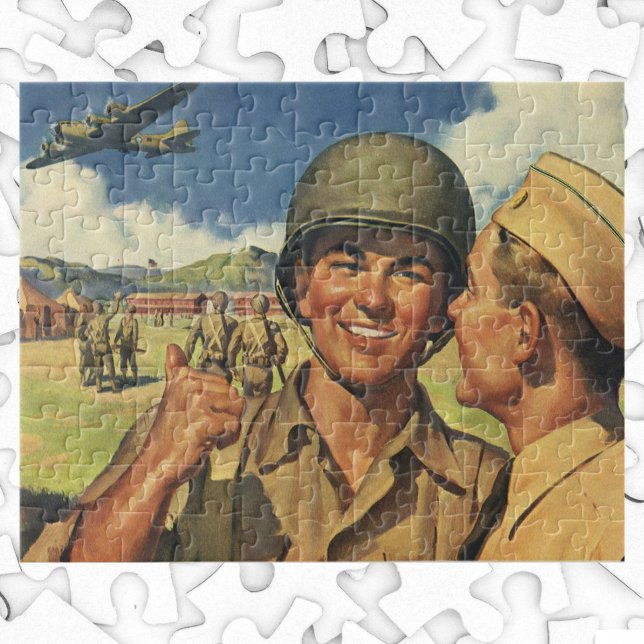 Vintage Patriotische Helden, Militärflugzeuge Männ Puzzle (Von Creator hochgeladen)