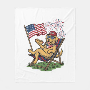 Vintage patriotische Katzen USA-Shirt-Design (2)_1 Fleecedecke