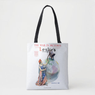Vintage-patriotische Lady Liberty-Magazincover-Kun