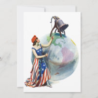 Vintage Patriotische Lady Liberty Magazine Cover A
