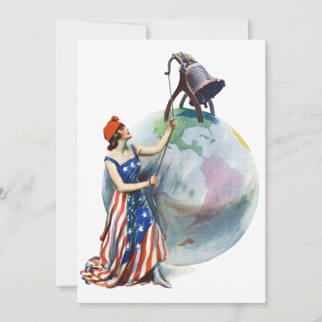 Vintage Patriotische Lady Liberty Magazine Cover A (Vorderseite)