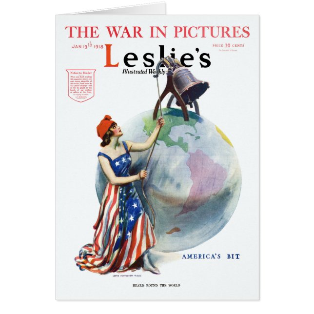 Vintage Patriotische Lady Liberty Magazine Cover A (Vorne)