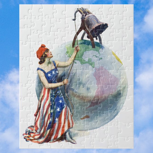 Vintage Patriotische Lady Liberty Magazine Cover A Puzzle (Von Creator hochgeladen)