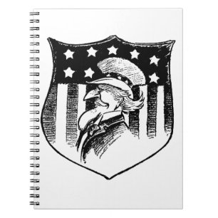Vintage Patriotische Onkel Sam und amerikanische F Notizblock