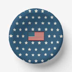 Vintage patriotische Pappschalen Pappteller