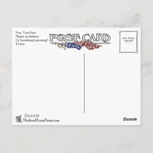 Vintage patriotische Postkartenrückseite - Anpassb Postkarte
