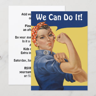 Vintage patriotische Rosie the Riveter, Wir schaff