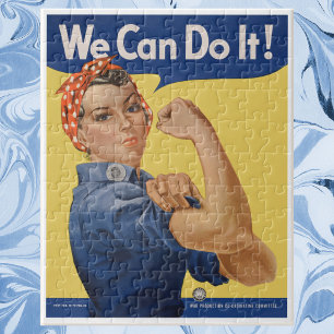 Vintage patriotische Rosie the Riveter, Wir schaff Puzzle
