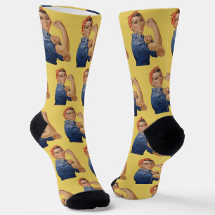 Vintage patriotische Rosie the Riveter, Wir schaff Socken