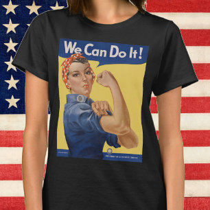 Vintage patriotische Rosie the Riveter, Wir schaff T-Shirt