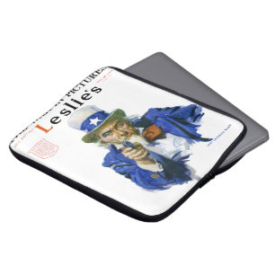 Vintage-patriotische Uncle-Sam-Magazin-Cover-Kunst Laptopschutzhülle