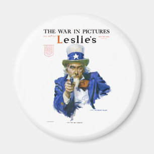 Vintage-patriotische Uncle-Sam-Magazin-Cover-Kunst Magnet