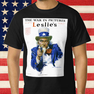 Vintage-patriotische Uncle-Sam-Magazin-Cover-Kunst T-Shirt