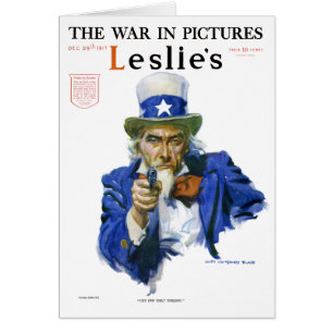 Vintage-patriotische Uncle-Sam-Magazincover-Kunst
