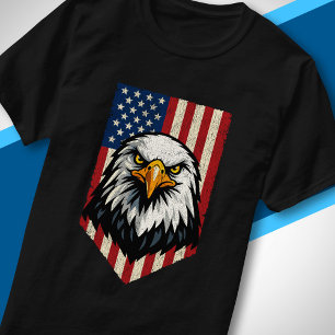 Vintage patriotische USA amerikanische Flagge Weiß T-Shirt