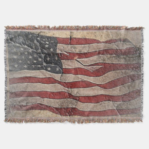 Vintage Patriotische USA-Flagge auf Steinmauer Decke