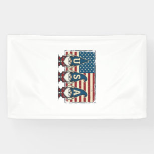 Vintage patriotische USA Gnome weiße Hemd Design_1 Banner