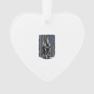 Vintage-patriotische Zugpferd-Flagge Vektor-Design Ornament