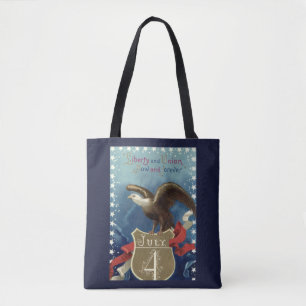 Vintage patriotischer 4. Juli, Adler mit Sternen