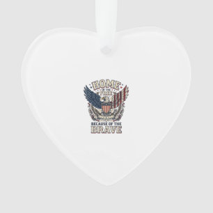 Vintage patriotischer Adler Heim der freien Hemd_1 Ornament