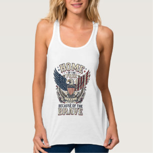 Vintage patriotischer Adler Heim der freien Hemd_1 Tank Top