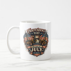 Vintage-patriotischer-Adler-Kaffeebecher Kaffeetasse