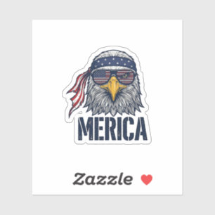 Vintage-patriotischer-Adler-Merica-Shirt-Design_1 Aufkleber