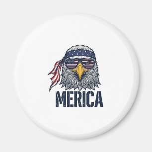 Vintage-patriotischer Adler-Merica-Shirt-Entwurf_1 Magnet