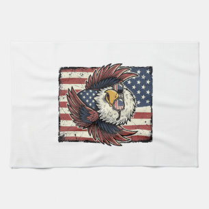 Vintage patriotischer Adler Sonnenbrille Shirt Des Geschirrtuch