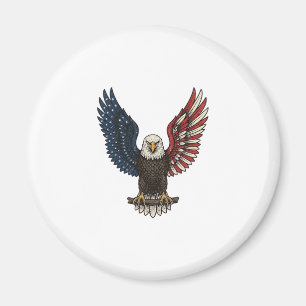 Vintage-patriotischer-Adler-Vektor-Shirt-Design_1 Magnet