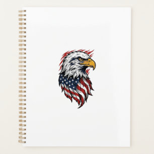 Vintage patriotischer Adler Vektor-Shirt-Design_1 Planer