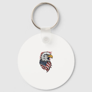 Vintage-patriotischer-Adler-Vektor-Shirt-Design_1 Schlüsselanhänger