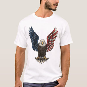 Vintage-patriotischer-Adler-Vektor-Shirt-Design_1 T-Shirt