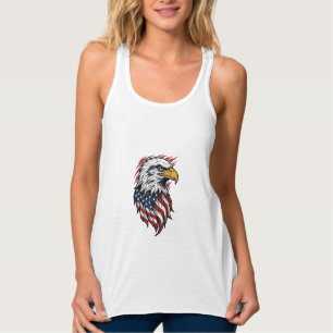 Vintage-patriotischer-Adler-Vektor-Shirt-Design_1 Tank Top