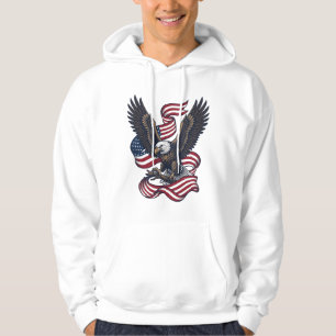 Vintage-patriotischer-Adler-Vektor-Shirt-Design (2 Hoodie