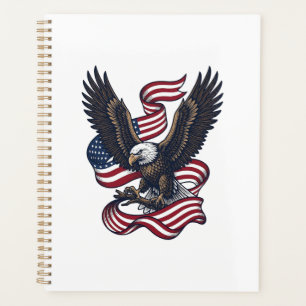 Vintage patriotischer Adler Vektor-Shirt-Design (2 Planer