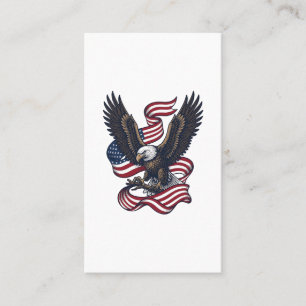 Vintage-patriotischer-Adler-Vektor-Shirt-Design (2 Visitenkarte