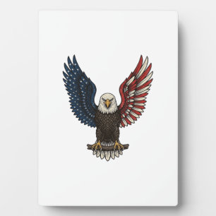 Vintage-patriotischer-Adler-Vektor-Shirt-Entwurf_1 Fotoplatte