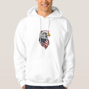 Vintage-patriotischer-Adler-Vektor-Shirt-Entwurf_1 Hoodie