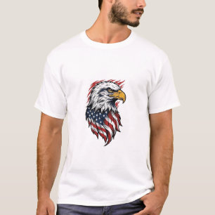 Vintage-patriotischer-Adler-Vektor-Shirt-Entwurf_1 T-Shirt