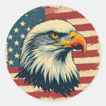 Vintage patriotischer Adlerdruck – USA-Flagge