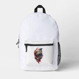 Vintage patriotischer amerikanischer Adler 4. Juli Bedruckter Rucksack