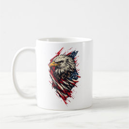 Vintage patriotischer amerikanischer Adler 4. Juli Kaffeetasse