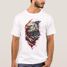 Vintage patriotischer amerikanischer Adler 4. Juli T-Shirt