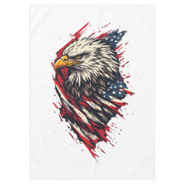 Vintage patriotischer amerikanischer Adler 4. Juli Tischdecke