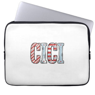 Vintage patriotischer CICI-Name-Vektor-Shirt-Desig Laptopschutzhülle
