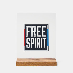 Vintage patriotischer Free Spirit Box Grafikdesign Acrylschild
