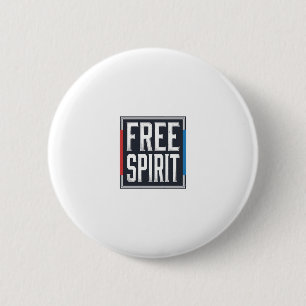 Vintage patriotischer Free Spirit Box Grafikdesign Button